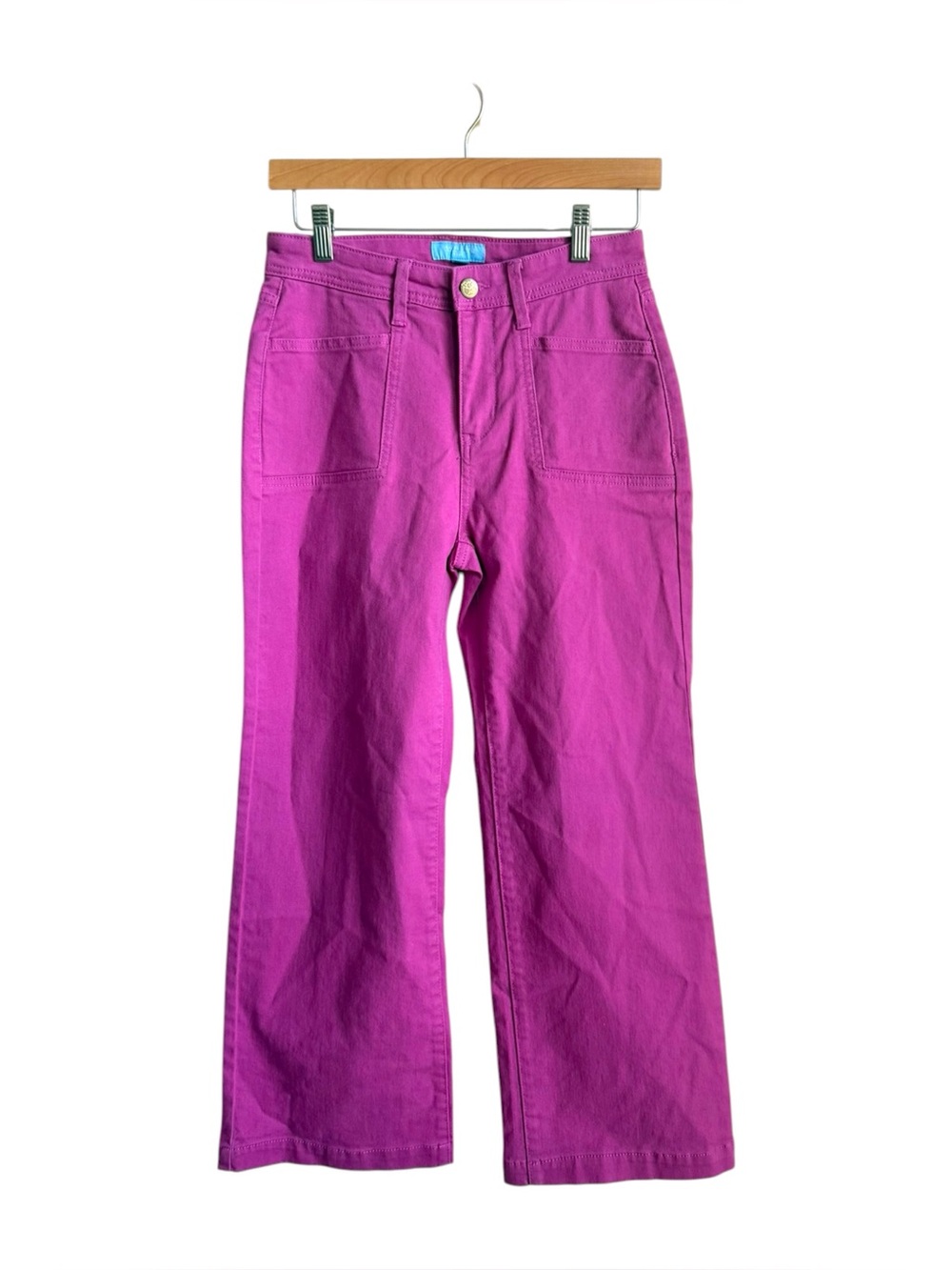 Draper James RSVP Slash Pocket Wide Leg Jeans Pink Size 4